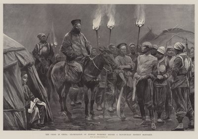 De Crisis in China, Onderzoek van Russische Arbeiders voor een Mandarijn van het District Mantsjoerije door Richard Caton Woodville junior